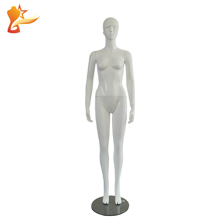 Fashion store window display no wig flexible sitting female mannequins
