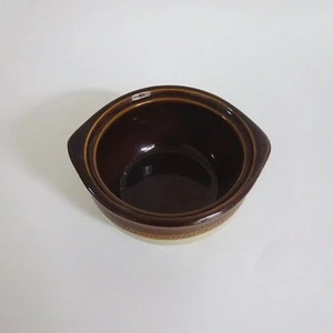 Fashion style mail box pack brown color ceramic mini casserole without lid