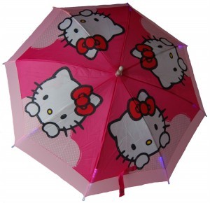 Fashionable Custom Printing Hello Koity  LED Kids Umbrella