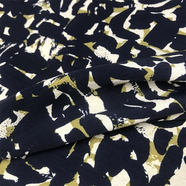 Fashionable irregular pattern print fabric polyester rayon fabric 58-59 inch printed fabric