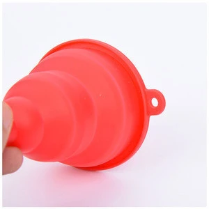 FDA Approved Kitchen Tool Fuel Oil Liquid Foldable Collapsible Heat Resistant Flexible Silicone  Funnel