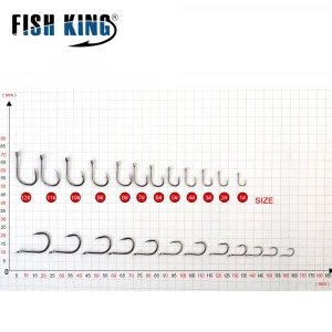 FISH KING 100/50pcs/lot High Carbon Fishing Hooks Fishing Hook Set With Lowest Price