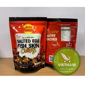 Fish Skin Snack - Sun Snack Vietnam Chilli Salted Egg Fish Skin Snack 100Gg