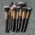 Import FIYAN Wholesale Hot Selling Custom Logo High Quality 15pcs Black Silver Personalised Make Up Brushes With Make Up Brush Pouch from China