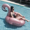 Flamingo Ride-on Pool Float, Rose Gold Summer Outdoor Swim Party Raft Floatie Lounger for Kid &Adults