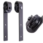 Flat steel sliding hanger roller used barn door hardware kit set