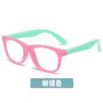 Flexible silicone Comfortable Anti Blue Light Kids Glasses Protect Eyes Computer Eyewear For Kid