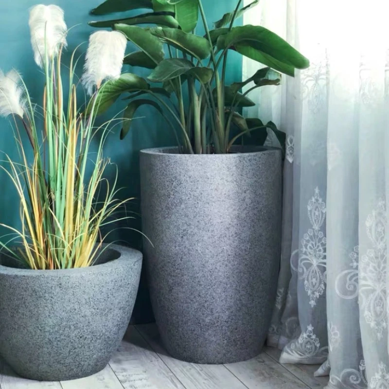 Flower Pot Indoor Outdoor Modern Vase Fiberglass Planters &amp; Flower Plant Pot For Restaurant Hotel