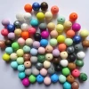 Food Grade Silicone Teething Beads 15 mm For Jewelry Bulk