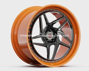 Forged Wheel Polished Lip Brushed Silver Chrome Rivets High Quality Alloy Wheel