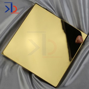 foshan factory stainless steel decorative plate 304 316l gold mirror polishing stainless steel sheet