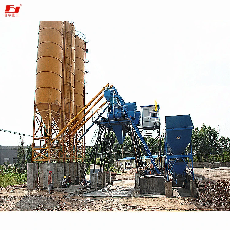 foshan machinery HZS60 concrete mixing plant,guangdong industrial equipment cement plant for sale
