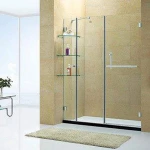 Frameless shower glass door