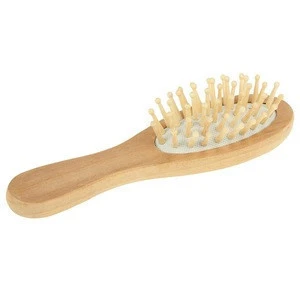 Free Sample Natural Wooden Massage Hair Comb with Rubber Base &amp; Wooden Brush, Size: Medium (White)