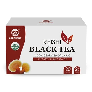 Free Sample Wholesale Organic Black Tea Bag With Ganoderma Lucidum Reishi Mushroom Lingzhi with Private Label
