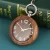 Import Free Shipping Modern White Number Wooden Pocket Watch with Silver Watch Chain from China