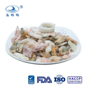 Frozen raw mixed seafood