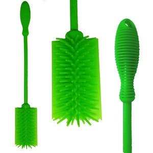 Full Silicone With Long Handle Cleaner Silicone Bottle Cleaning Brush