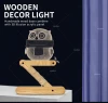 Fullosun cute owl wood acrylic 3D night light folding wooden lamp wood toys  for kids Xmas Gift
