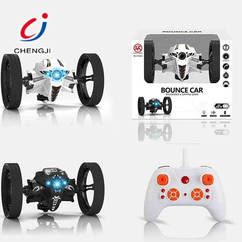 Funny hobby mini electric wifi camera 2.4G remote control stunt bouncing car toy