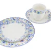 Garden Style wholesale bone china porcelain Ceramic plates dinnerware set tableware for restaurant