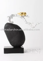 GB black sandstone sculpture home decoration