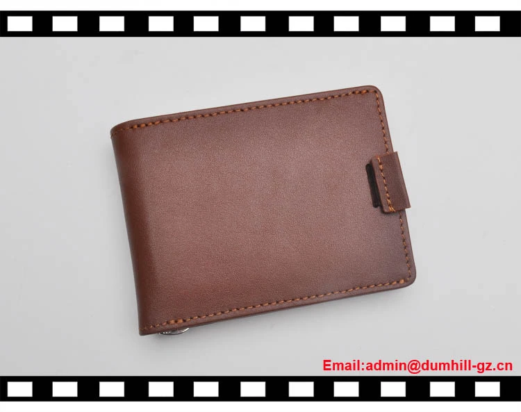 Genuine leather Money Clip Wallets Men Slim RFID Leather Wallet Slim Smart Money Clip with Card Holder