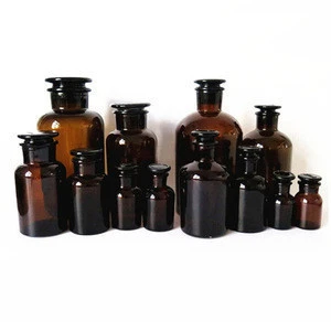 glass apothecary jar pharmaceutical amber glass reagent bottle 60ml 125ml 250ml 500ml 1000ml