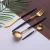 Import gold black 1810  304stainless steel spoon fork knives set restaurant cutlery flatware set hot selling from China