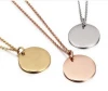 Gold Color Coin  Disc Pendant Minimalist Layering Necklace Jewelry