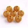 Gold Color Wholesales Round Brass Alloy Hollow Mesh Beads for Jewelry Making 12MM to 20MM
