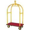 gold stainless steel decorative used hotel luggage trolley carts bellman cart for sale
