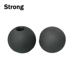 Good quality small black silicone rubber ball with hole