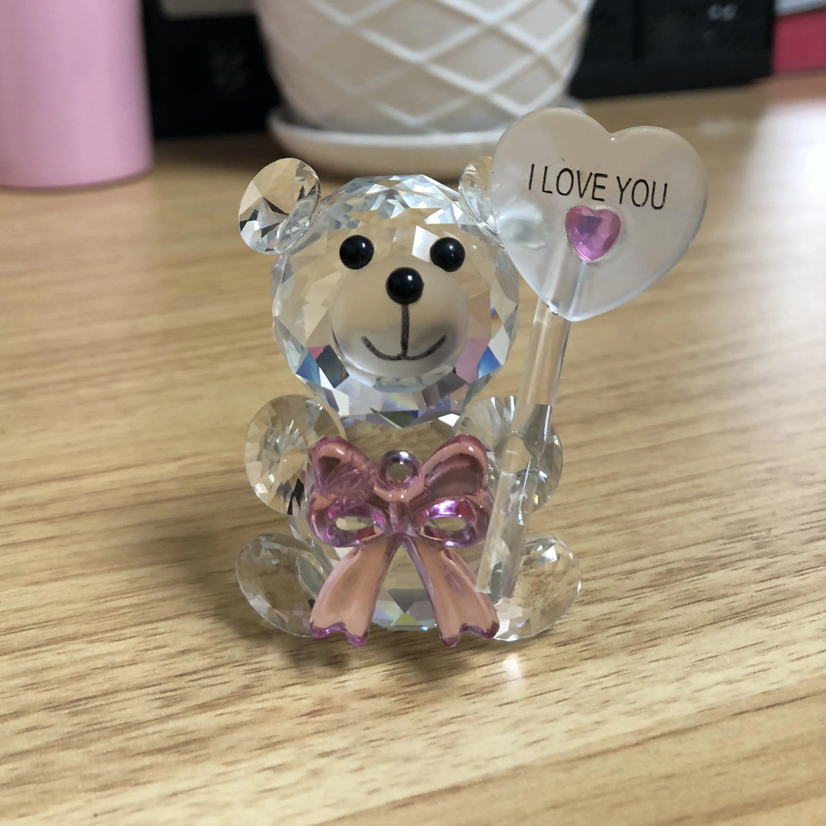 Grace crystal bear figurines baby shower favor wedding party gifts for guests