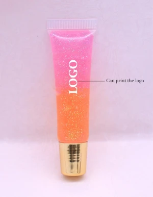 Gradient Color Crystal Jelly Lip Gloss Mouth Watering Lips Vitamin E-Enriched Moisturizing Clear Lip Gloss