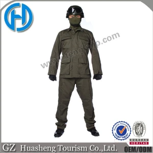 Green military tactical uniforms for police and military