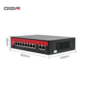 GSA Cheap 8 Port  POE Switch 100M Smart Ethernet Switch Power for IP Camera