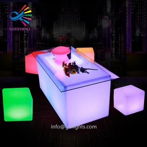 Guangzhou Colorful Plastic LED bar club furniture for Disco bar