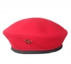 Guangzhou factory fashion new design wholesales suede fabric winter cap captain beret hat