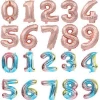 Guess 16 32 Inch Number Balloons Foil Balloon Gold Silver Blue Digital Globos Baby Shower Wedding Birthday Party Decoration
