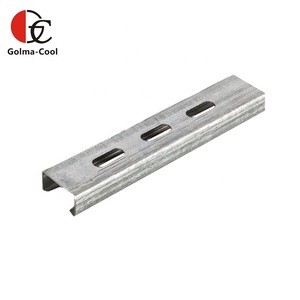 Half Slot Electrical Galvanized Stainless Steel Unistrut  Building Galvanized Metal Slotted C Channels