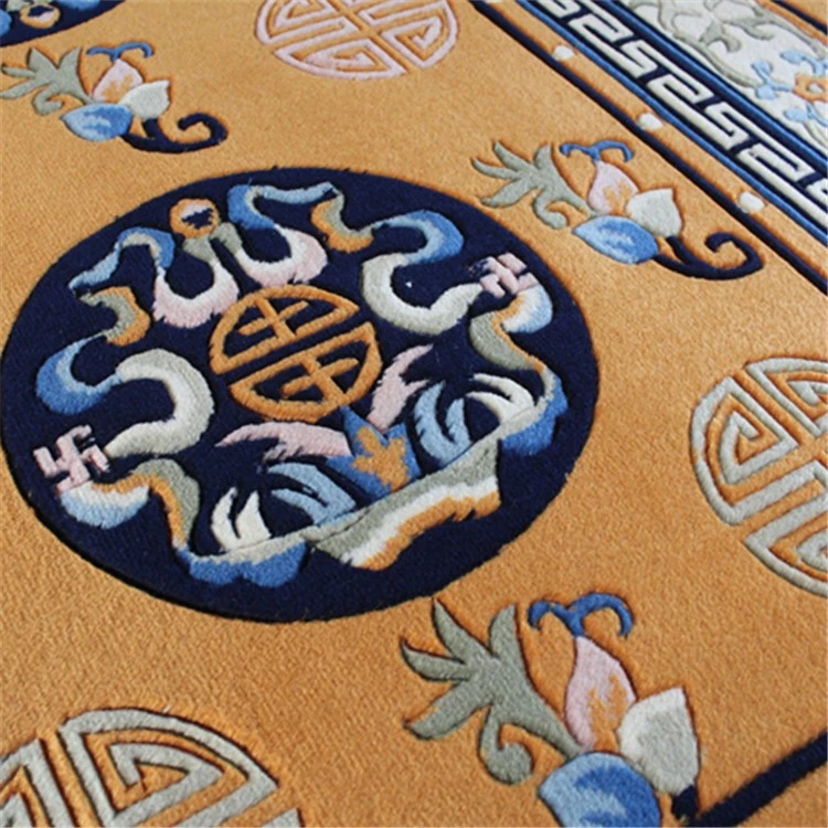 Hand Carved Technics and original Pattern wool carpet