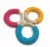 Import handmade crochet 50mm hand-hook wool crochet wood ring wool lotus wood ring cotton ball necklace jewelry teether ring from China