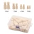 Import Handwork Material Unpainted Blank Wooden Family DIY Natural Wooden Peg People Doll from China