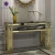 Import Harmony gold console table set with mirror glass top hallway italy design furniture from China