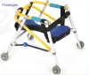 Height adjustable Aluminum alloy disabled person disabled child exercise walker with seat