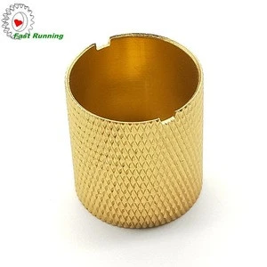 high demand precision customized cnc forged machining turning knurled brass cap