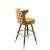 Import High-end modern design hotel Gold Metal Iron Legs Bar Stool high Commercial Armrest bar chair for bar from China