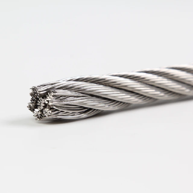 High quality 0.7mm 7x7 Stainless steel wire rope with material AISI304