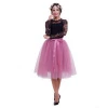 High Quality 7 Layers 65cm Swiss Tulle Skirts Tutu Pleated  Skirts Womens Lolita Petticoat Bridesmaids Vintage Midi Skirts
